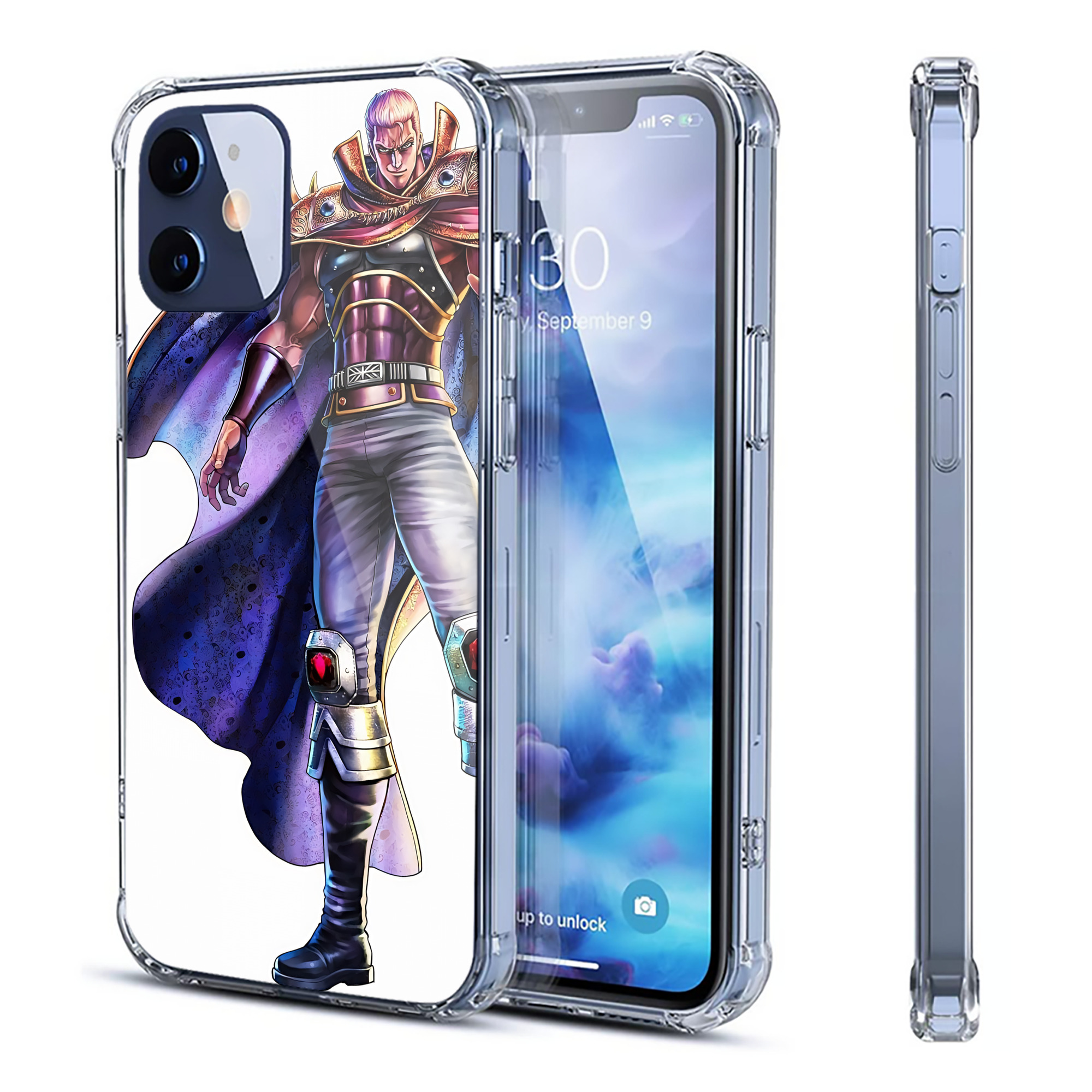 （画像用） 北斗の拳 Fist of the North Star 【iPhone 12シリーズ対応】透明スマホケース（クリアソフトケース）